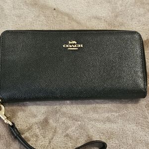 Coach Black Saffiano Leather Wallet